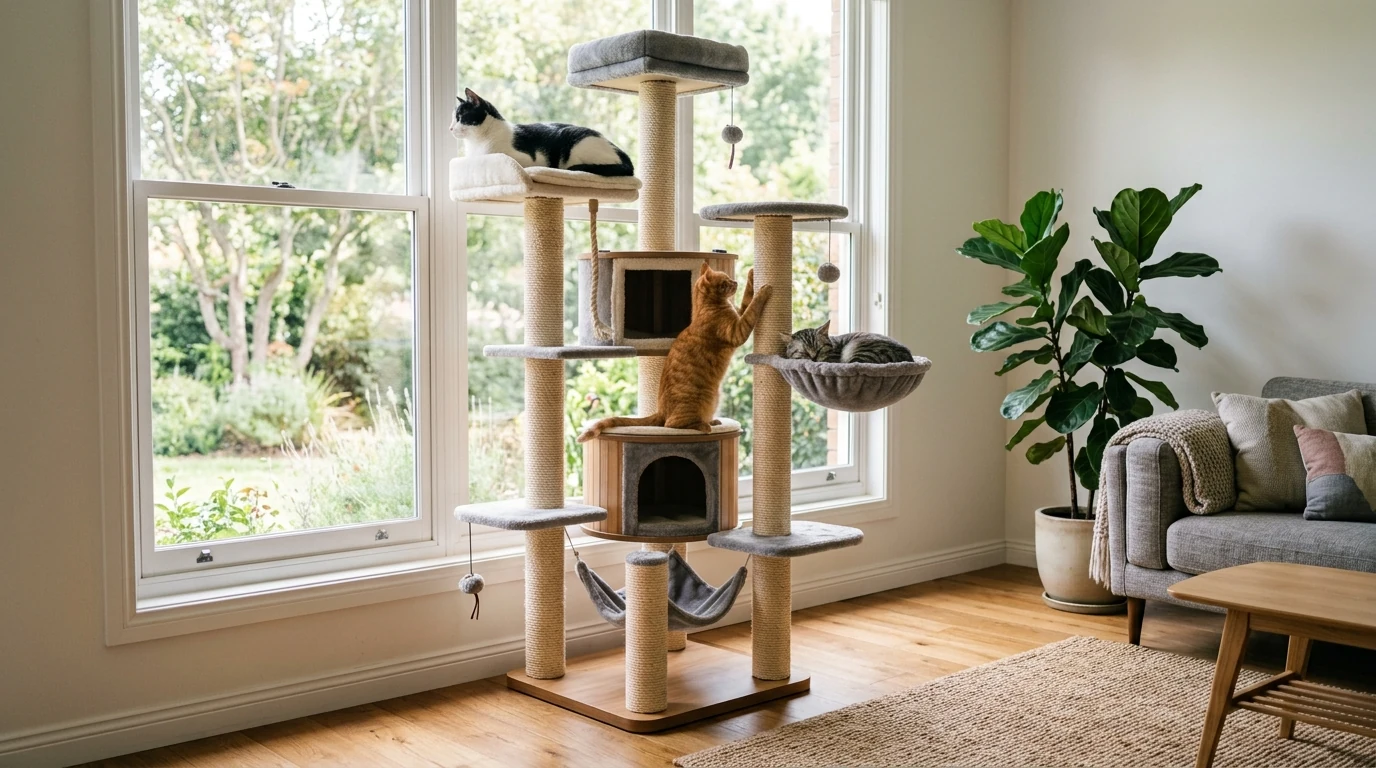Best Cat Tree Tower: Sisal Posts, Hammock & Condos