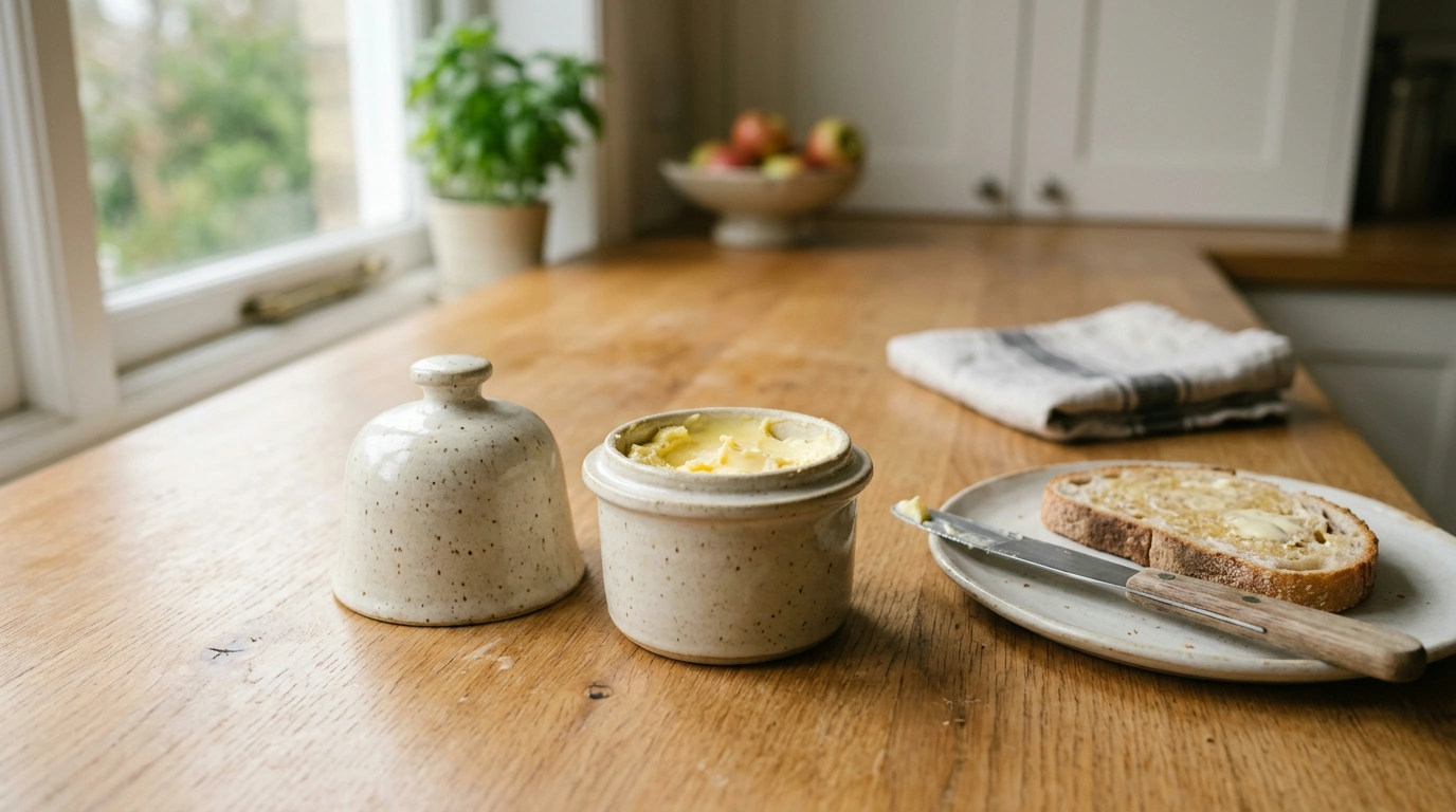 Ceramic Butter Keeper: Fresh, Spreadable Butter & More
