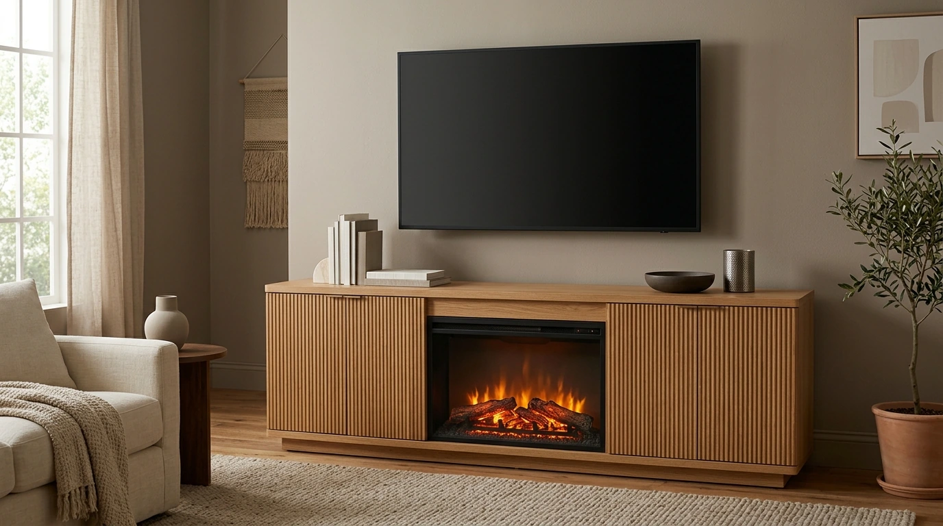 Luxury 70-Inch Fluted Fireplace TV Stand Guide