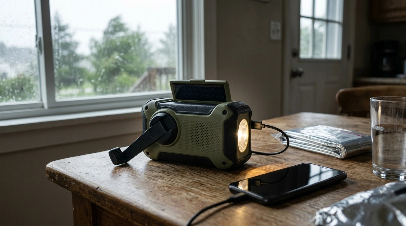 10000mAh Solar Hand Crank Emergency Radio for Outages