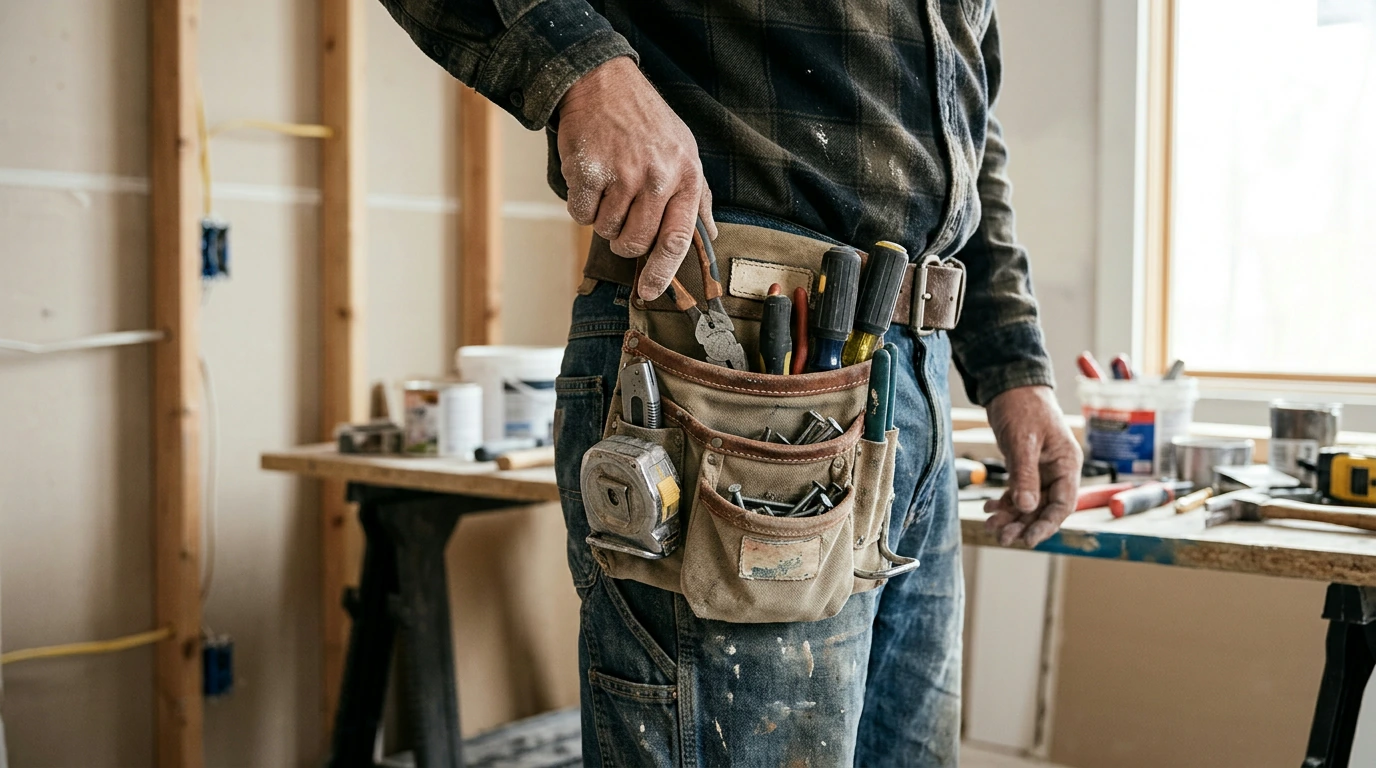 22-Pocket Tool Belt Pouch for Faster On-Body Carry