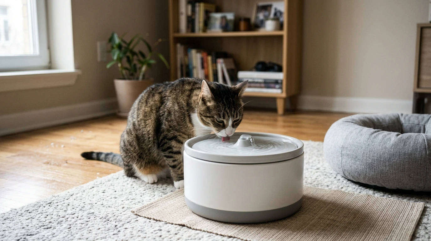 95oz Cordless Cat Fountain: Quiet, Battery-Powered