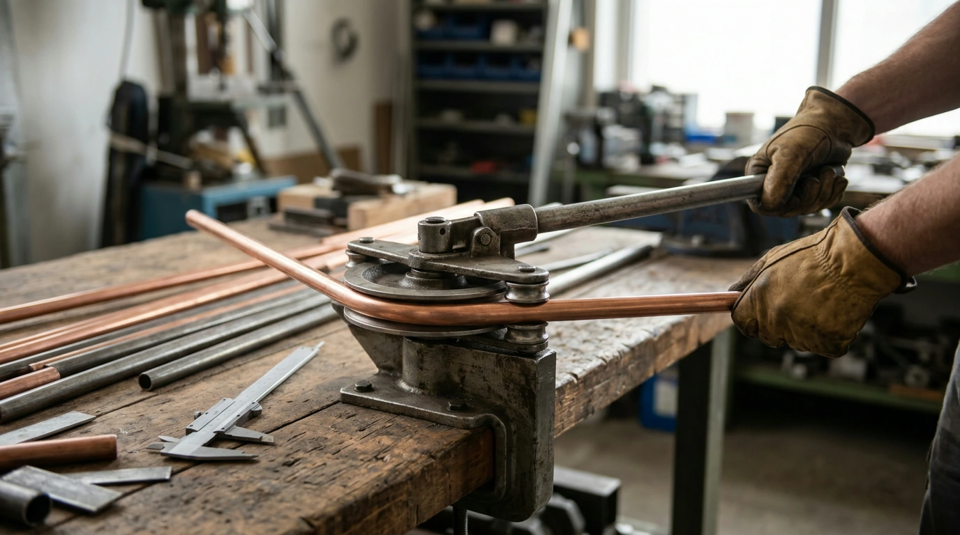 Manual Lever Pipe Bender: Steel & Copper Tubing Guide